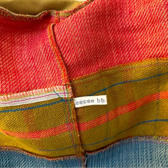 EUC - Handmade ONE OF A KIND Tote - Cloth and Leather “Sky’s the Limit S… - Picture 5 of 14